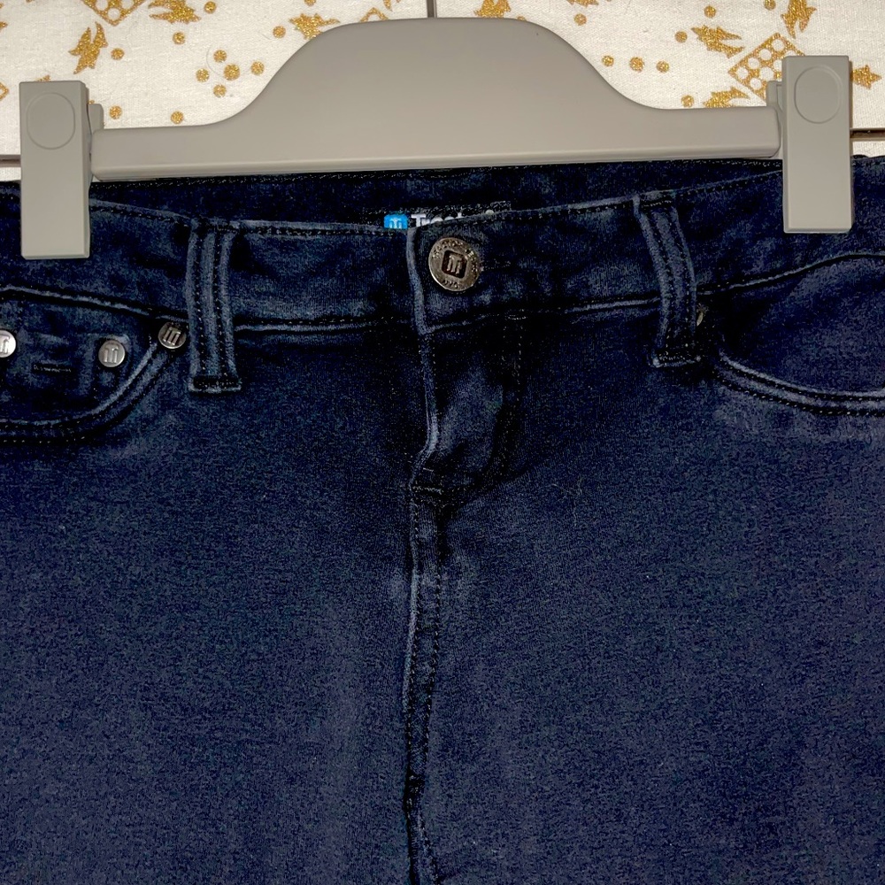 “TRACTOR” GIRLS BLACK BUTTON & ZIP-UP SOFT JEGGINGS WITH POCKETS, SIZE 8 - Picture 4 of 5